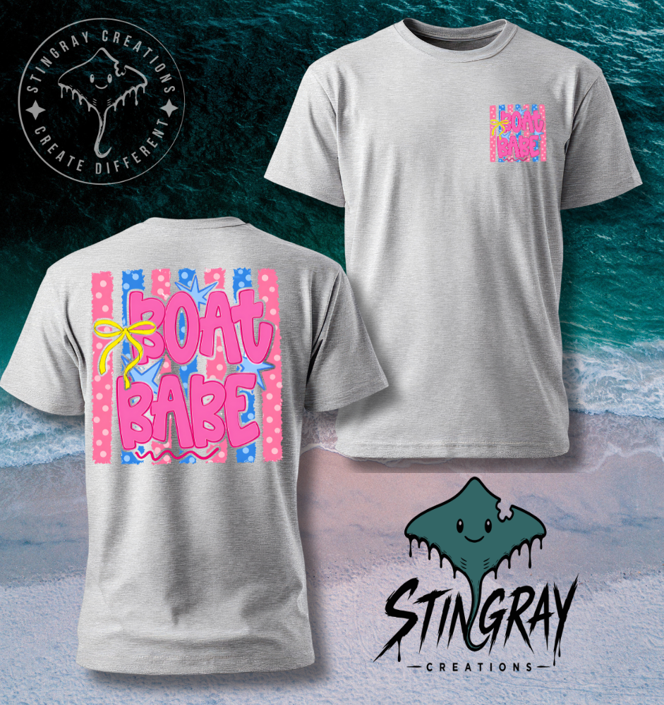 Boat Babe Shirt | Cute Boating Graphic Tee | Coastal Summer Beach Shirt