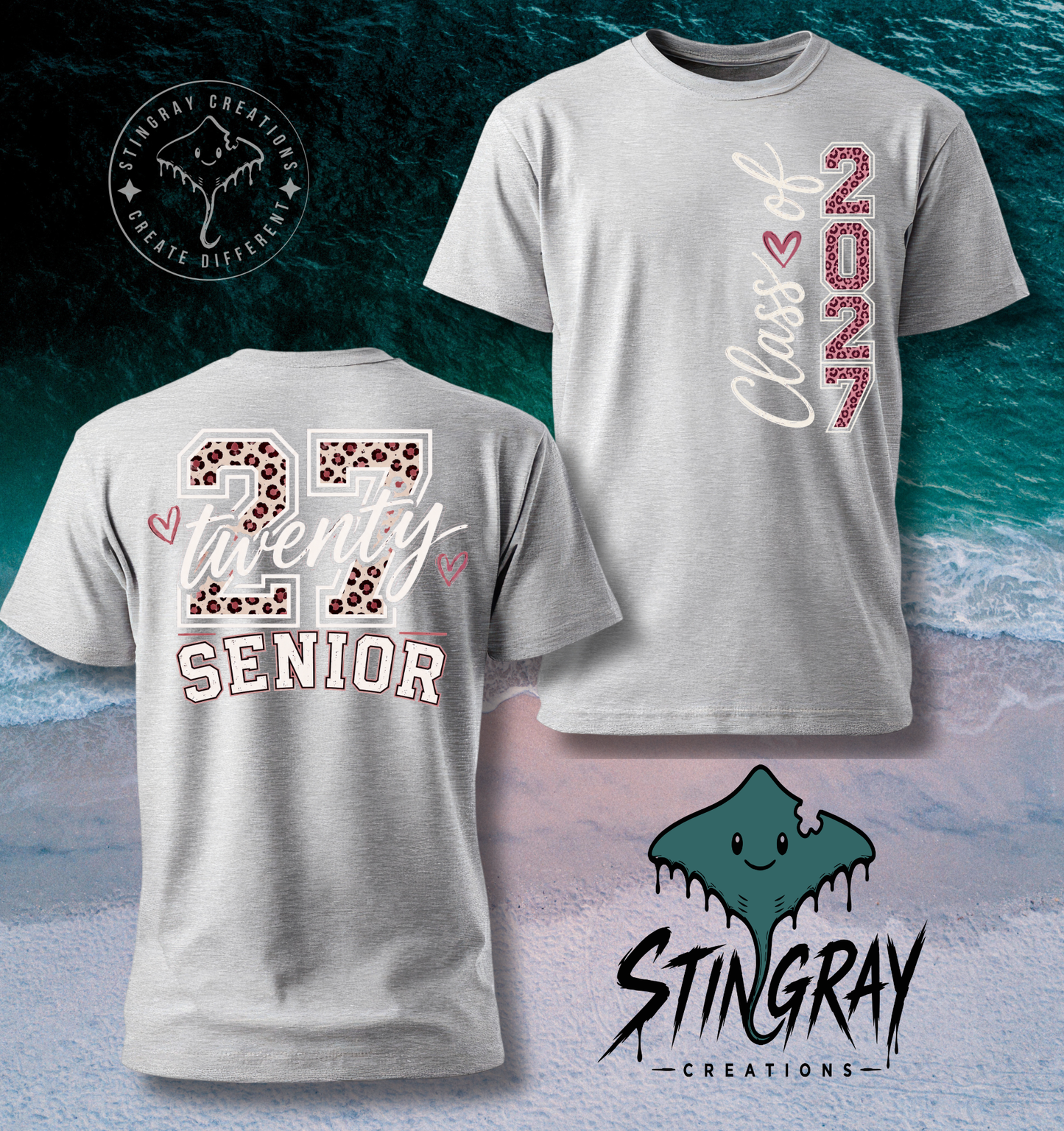 Twenty Seven Senior 2027 T Shirt & Crewneck Sweatshirt | Class of 2027 Apparel