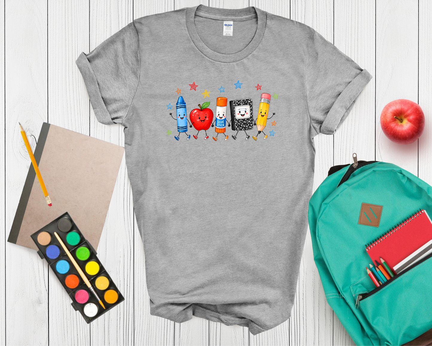 Back to School Teacher or student Shirt | Cute School Supplies Graphic Tee