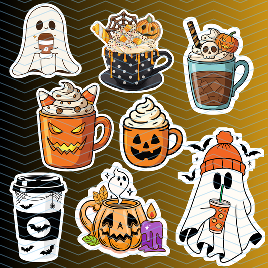 Spooky Coffee Sticker Pack (Digital Download)