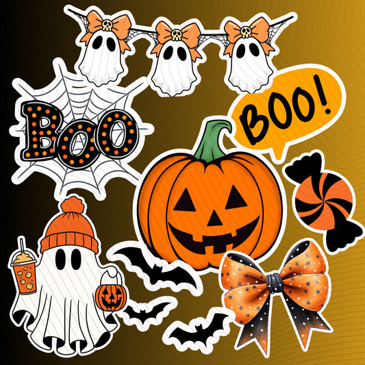 Spooky Halloween Ghost Sticker Pack (Digital Download)
