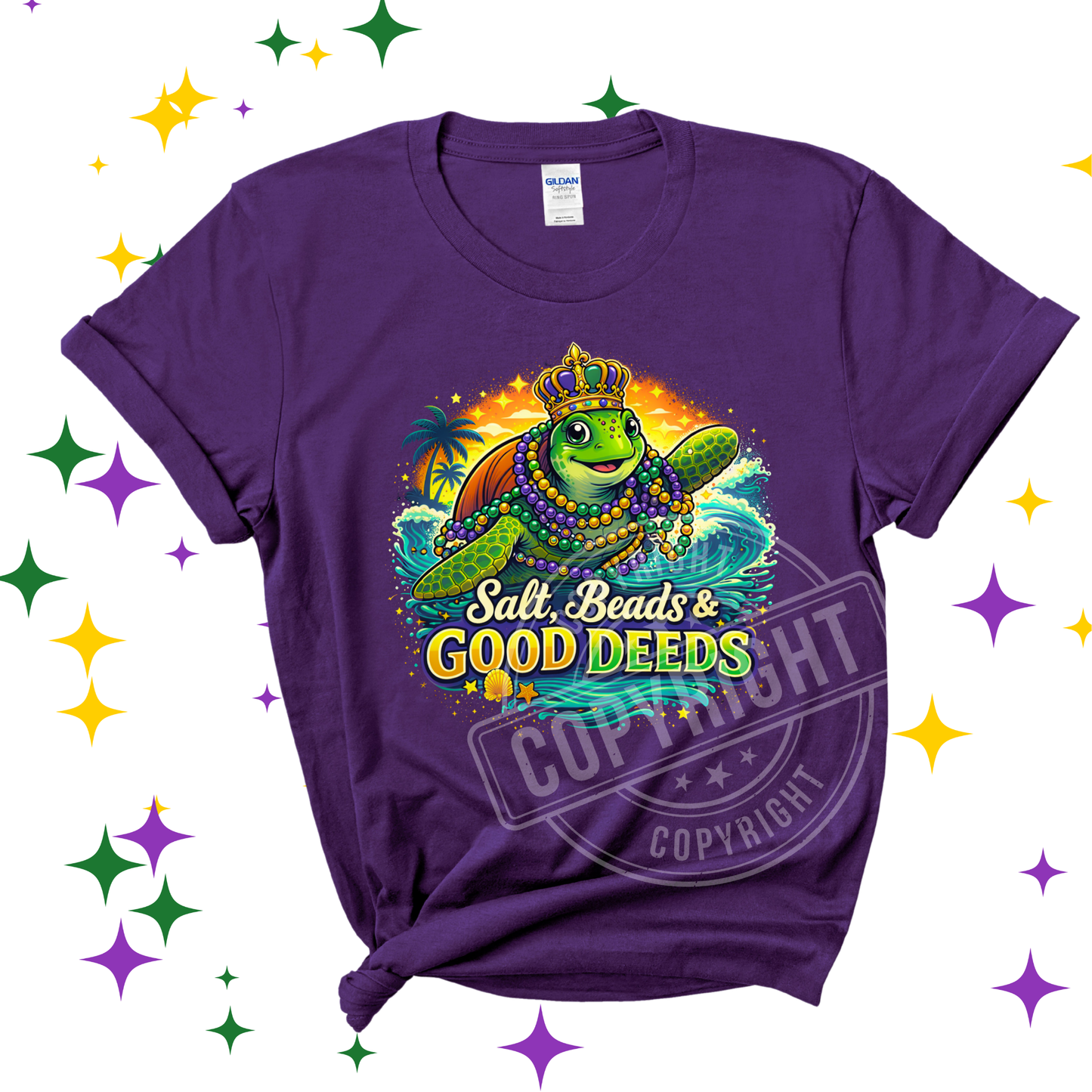 Salt, Beads & Good Deeds Tee 💜💚💛