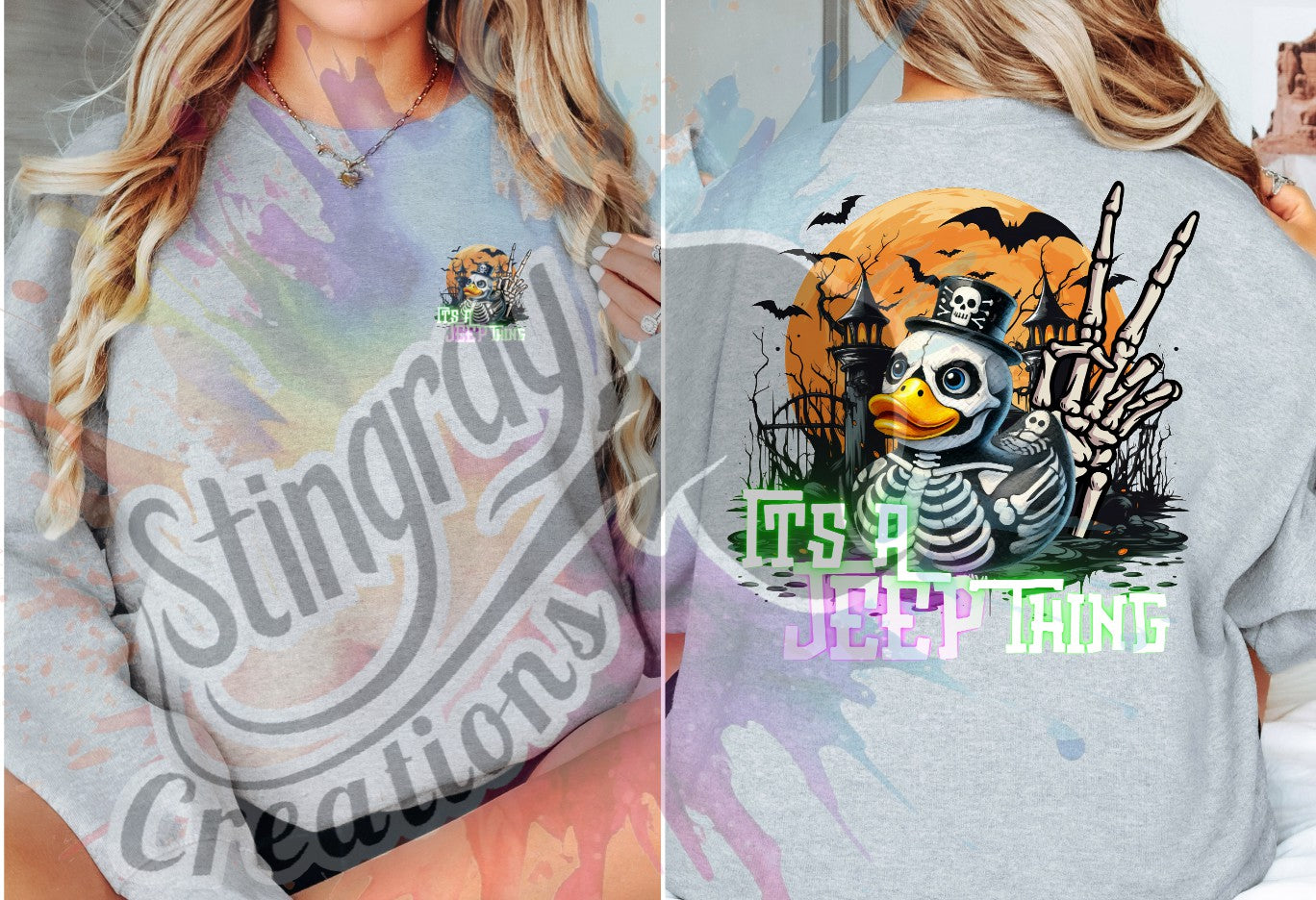 It’s a Jeep Thing Halloween Shirt | Skeleton Duck Spooky Jeep T-Shirt & Crewneck Sweatshirt