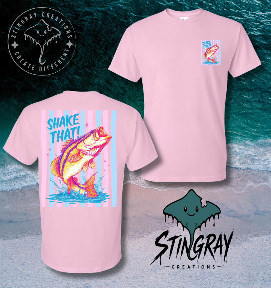 Funny Bass Fishing Shirt | Retro Fish Graphic Tee | Cute Fishing Shirt