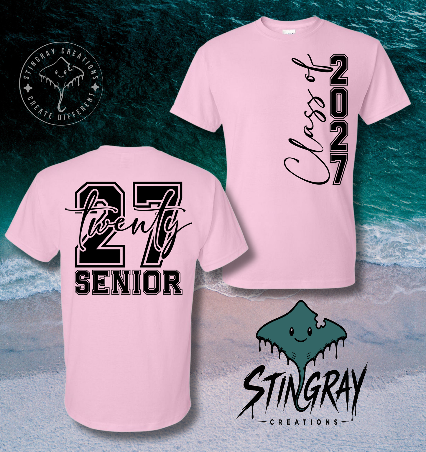 Twenty Seven Senior 2027 T Shirt & Crewneck Sweatshirt | Class of 2027 Apparel