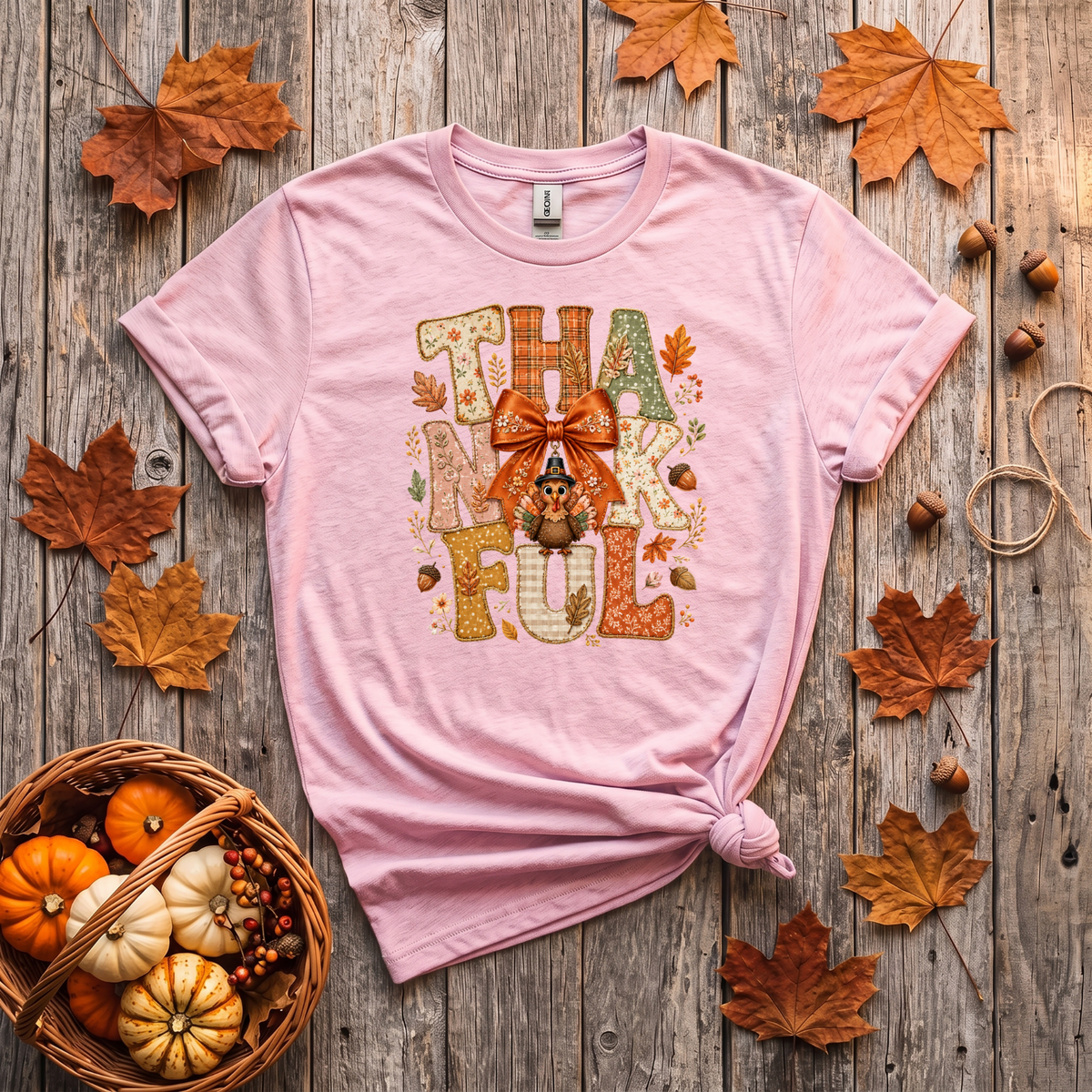 Thankful Turkey Fall Crewneck Sweatshirt | Cute Thanksgiving Shirt | Cozy Autumn Graphic Sweatshirt