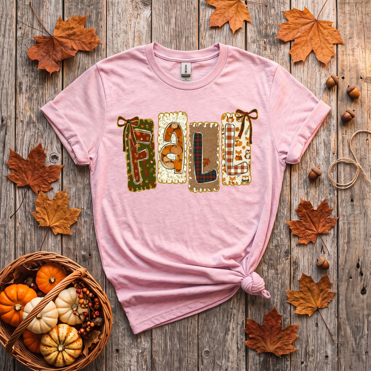 Patchwork Fall Crewneck Sweatshirt | Cozy Autumn Graphic Sweatshirt | Cute Fall Shirt