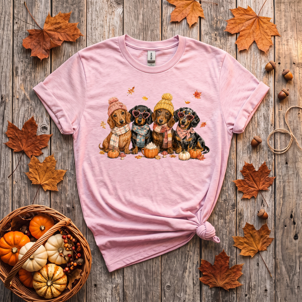 Fall Dachshund Crewneck Sweatshirt | Cute Weenie Dog Autumn Sweatshirt | Dog Lover Fall Shirt