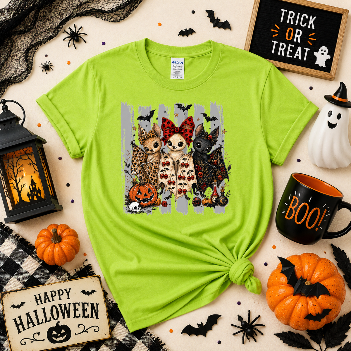 Cute Halloween Bat Trio Shirt | Spooky Bat T-Shirt or Sweatshirt