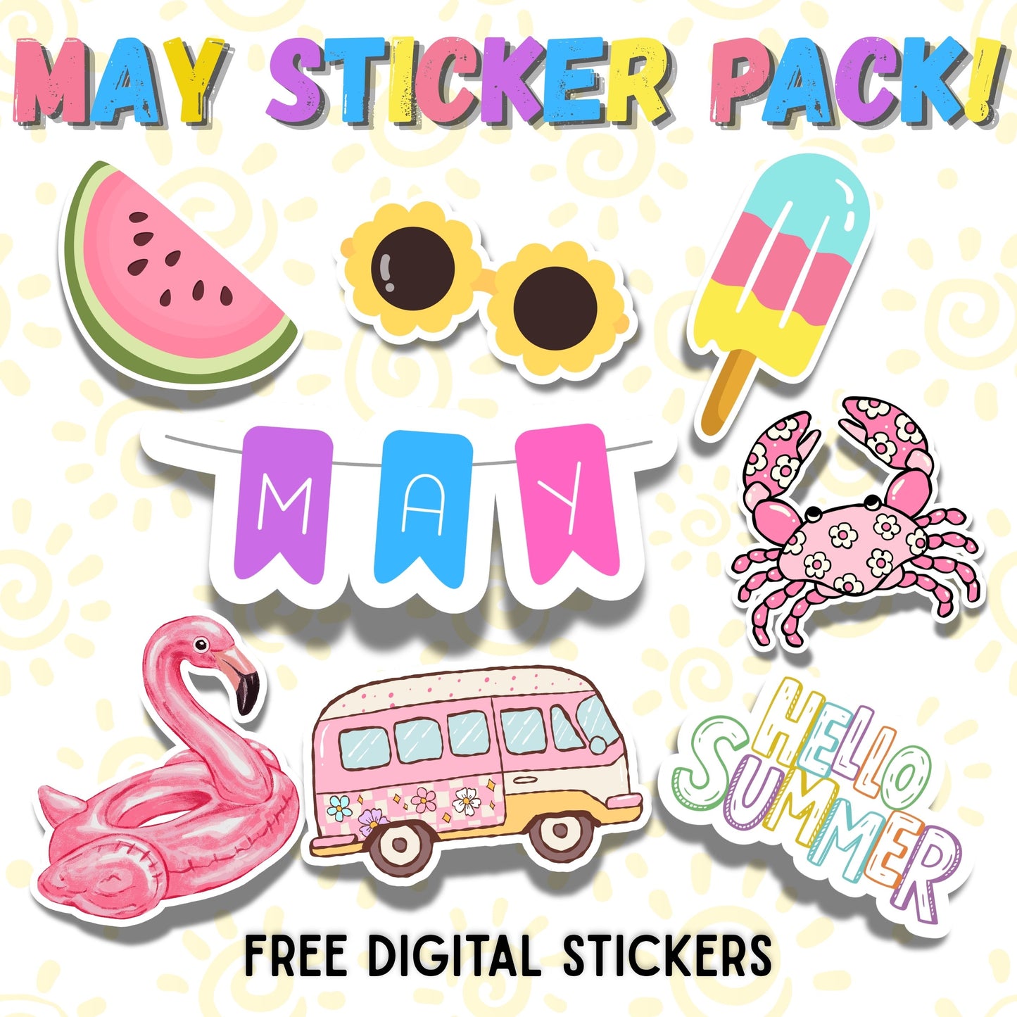 FREE May (Digital Sticker Pack)
