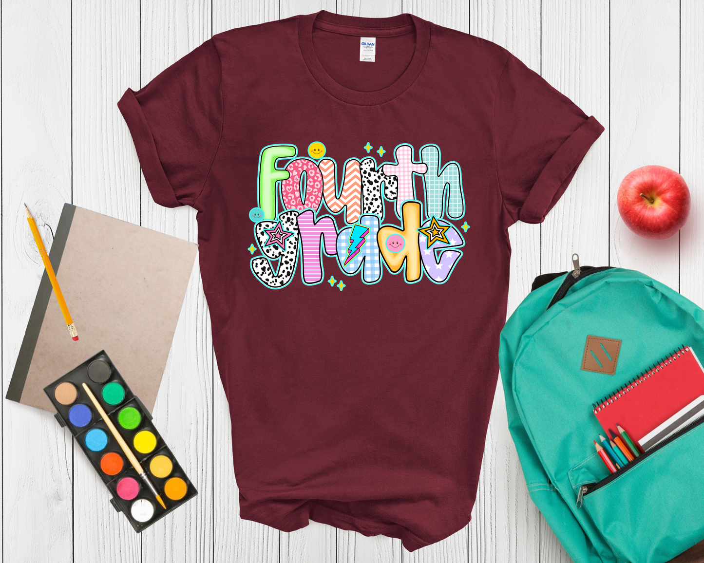Pre K - Fifth Grade Back to School Shirt | Colorful Grade Level Teacher & Student T Shirt