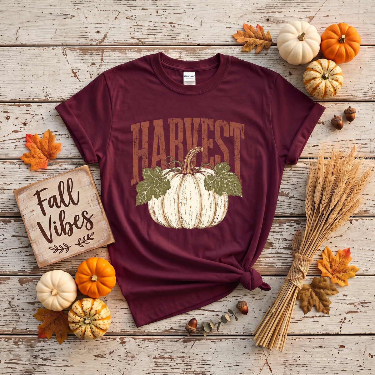 Harvest Pumpkin Crewneck Sweatshirt | Vintage Fall Pumpkin Sweatshirt