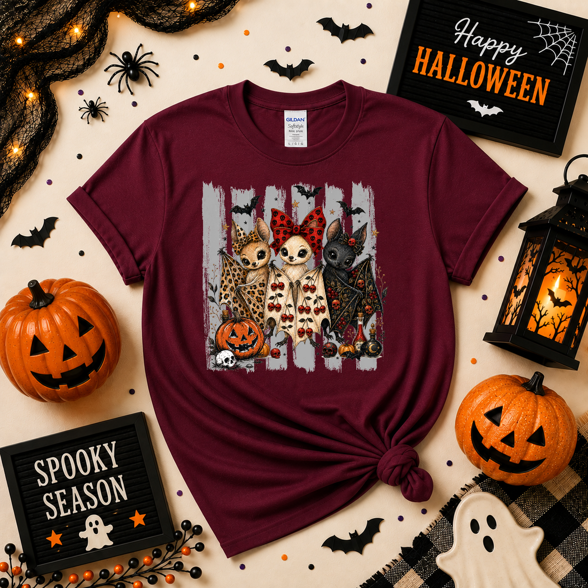 Cute Halloween Bat Trio Shirt | Spooky Bat T-Shirt or Sweatshirt