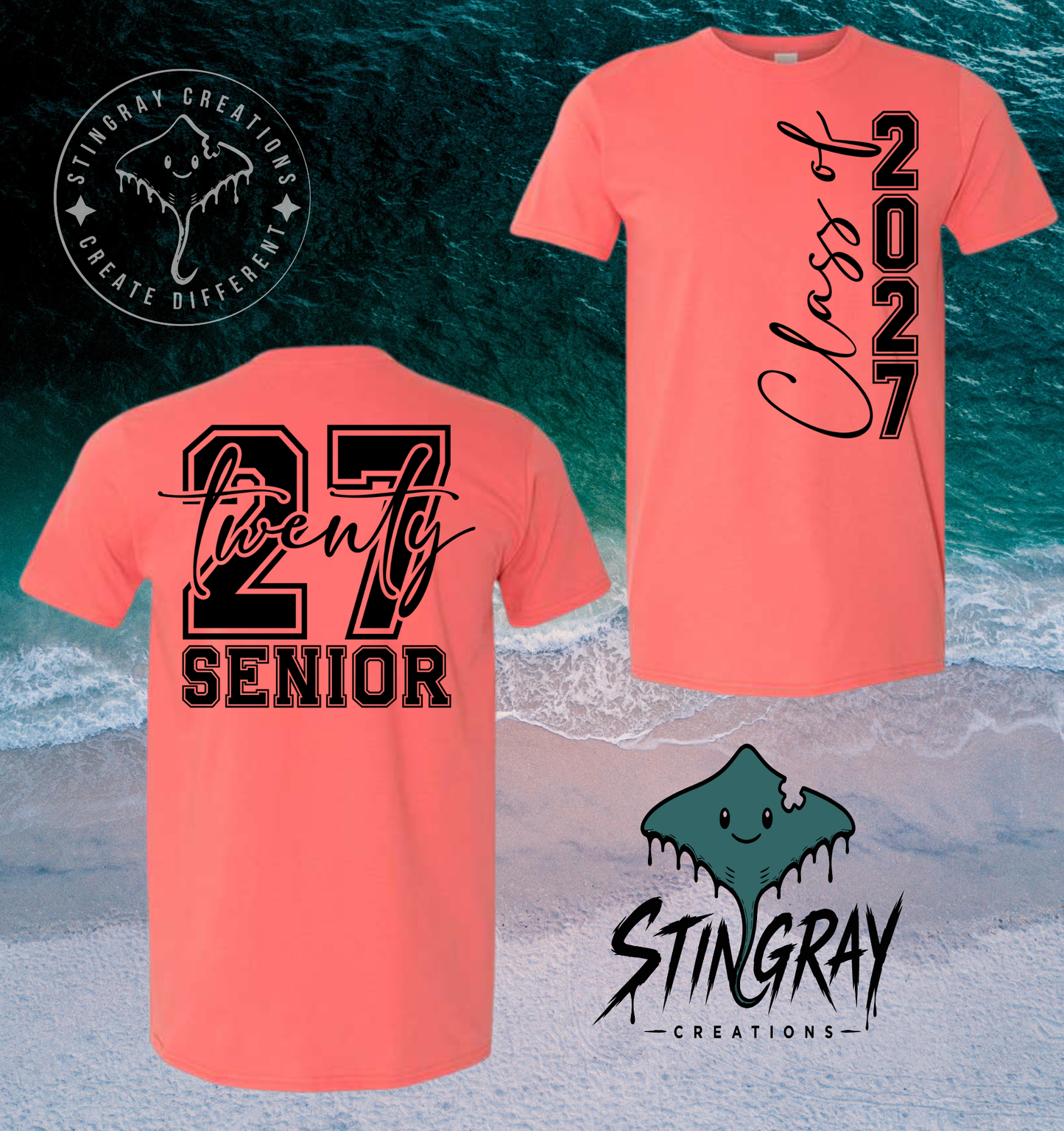 Twenty Seven Senior 2027 T Shirt & Crewneck Sweatshirt | Class of 2027 Apparel