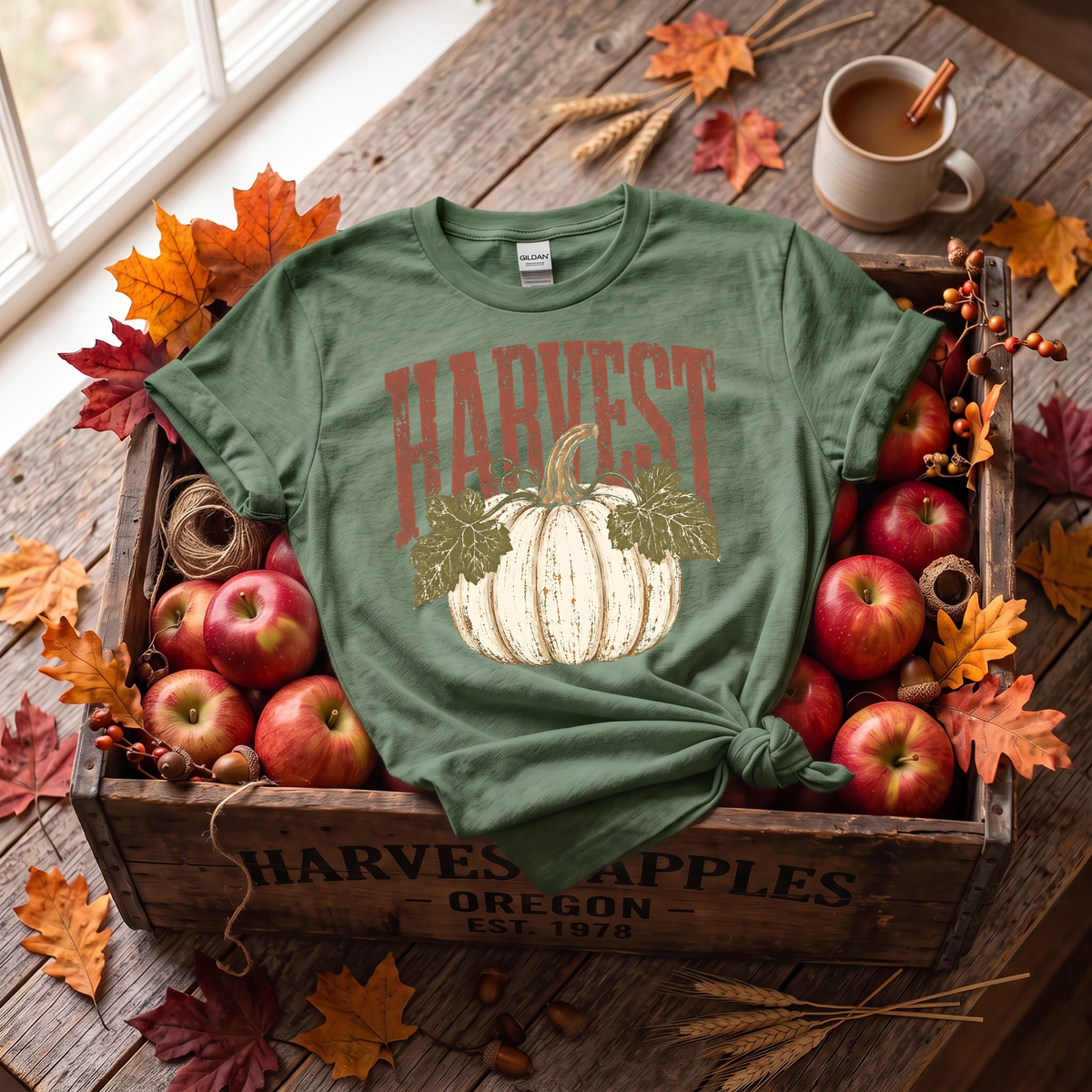 Harvest Pumpkin Crewneck Sweatshirt | Vintage Fall Pumpkin Sweatshirt