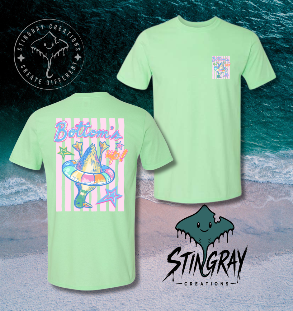 Bottom’s Up duck Shirt | Funny Beach Graphic Tee | Cute Summer Vacation Shirt