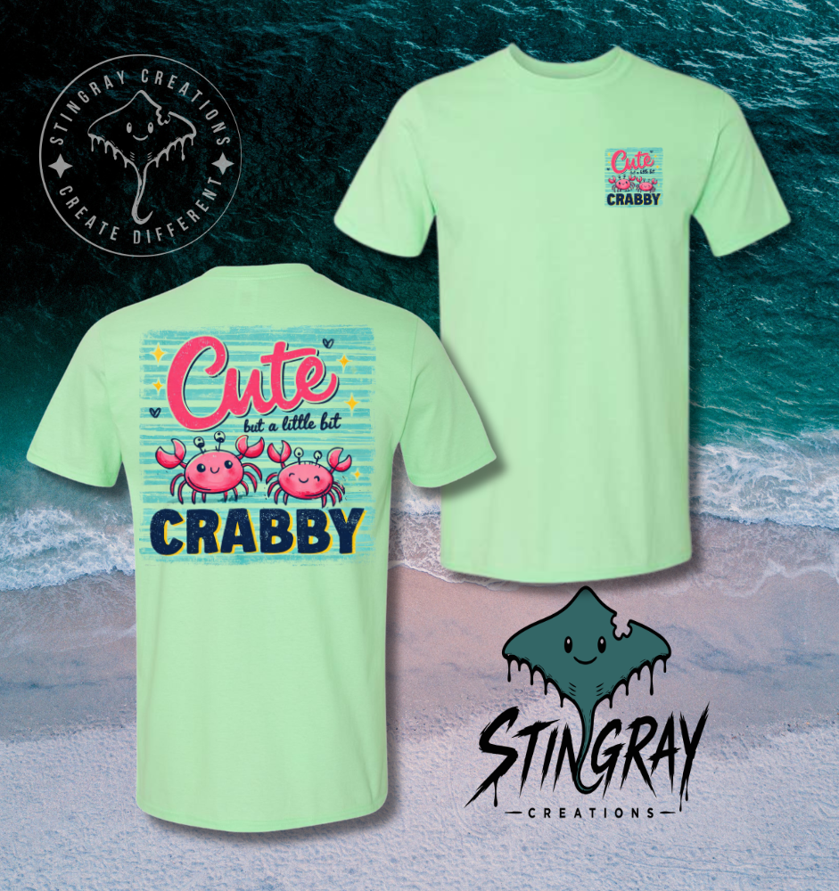 Cute Crabby Shirt | Funny Crab Graphic Tee | Beach Summer Shirt