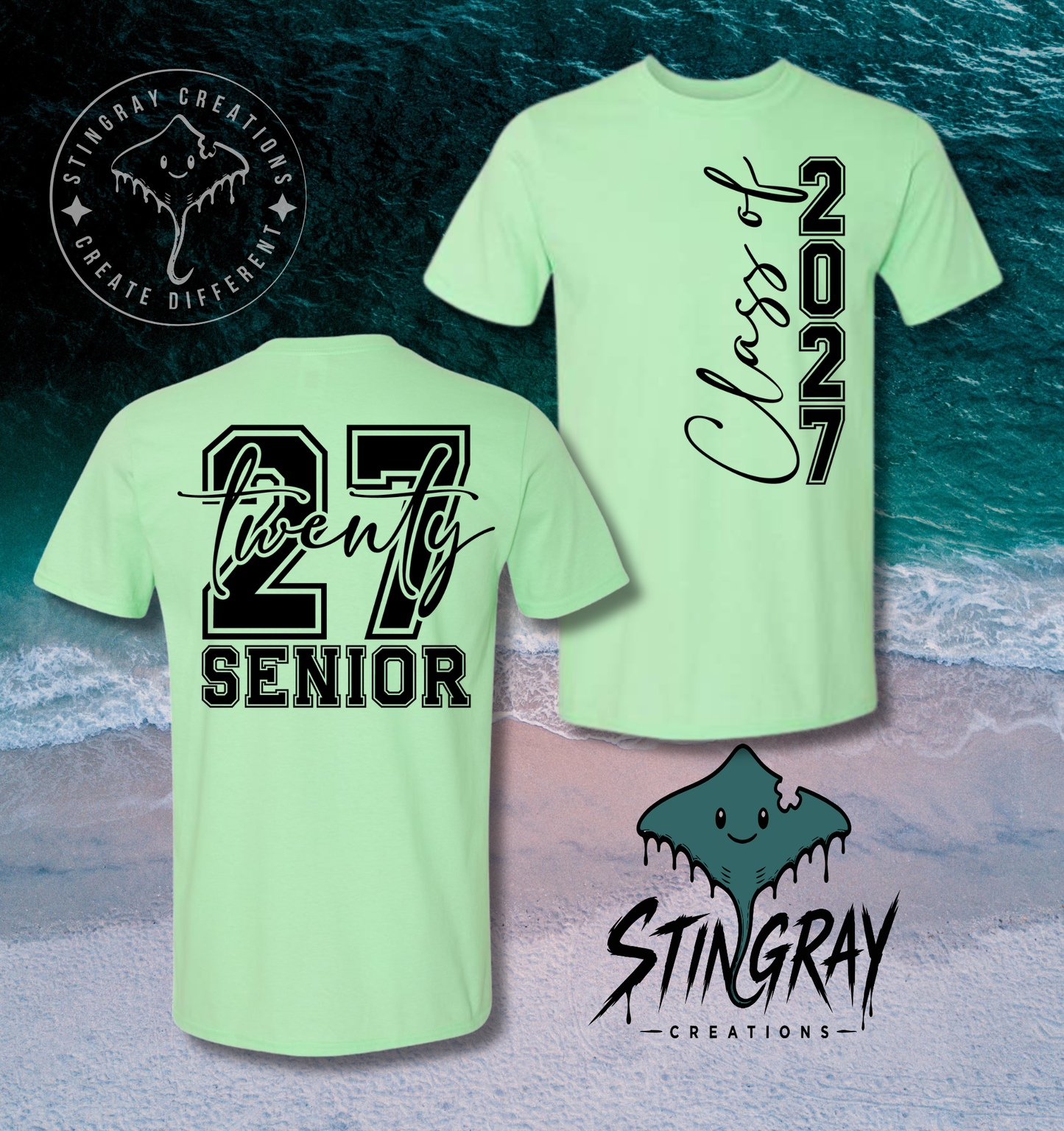 Twenty Seven Senior 2027 T Shirt & Crewneck Sweatshirt | Class of 2027 Apparel