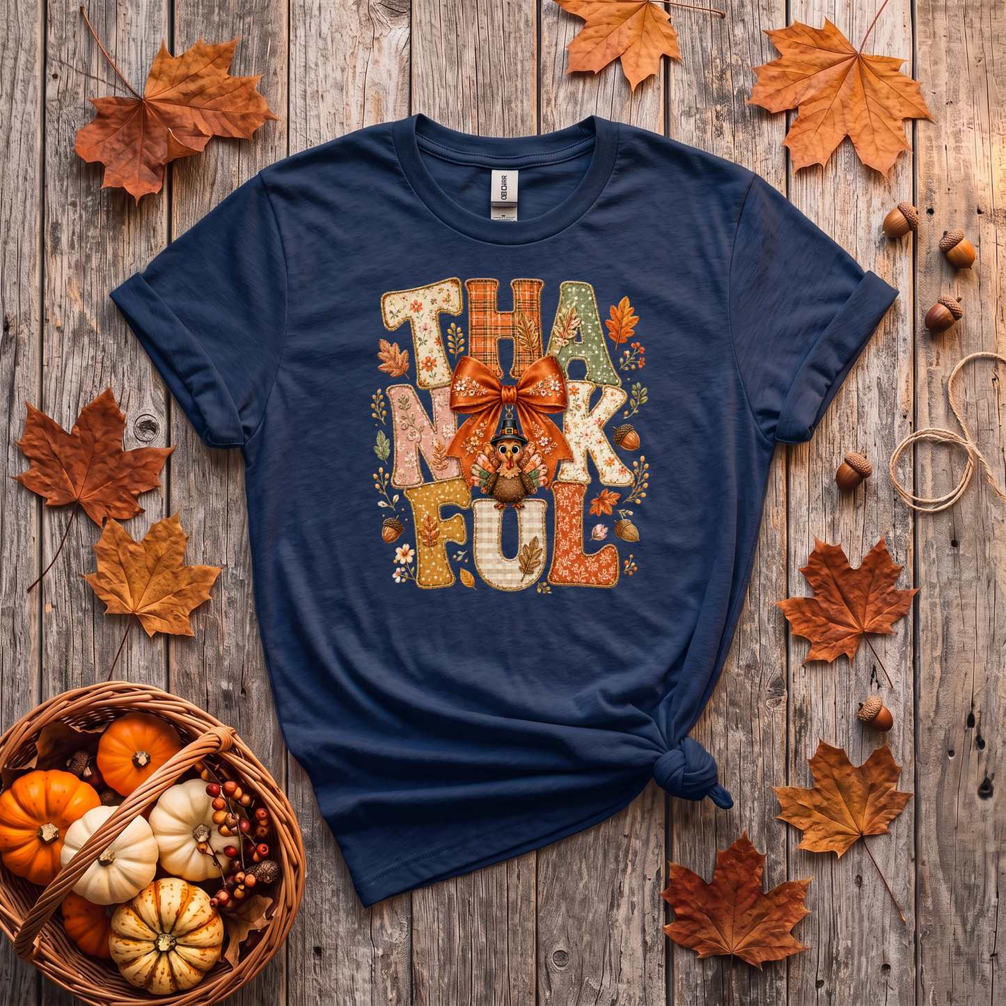 Thankful Turkey Fall Crewneck Sweatshirt | Cute Thanksgiving Shirt | Cozy Autumn Graphic Sweatshirt