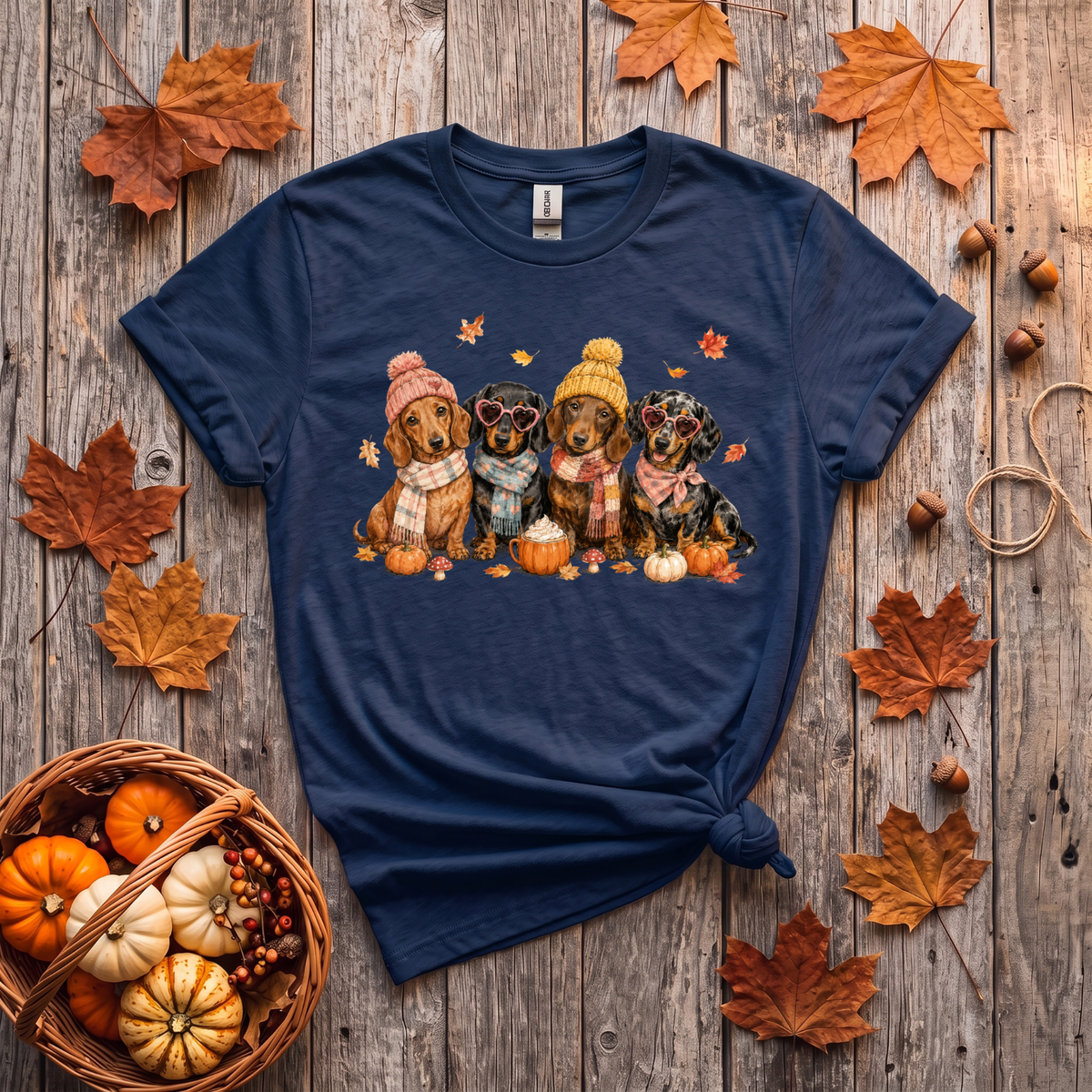 Fall Dachshund Crewneck Sweatshirt | Cute Weenie Dog Autumn Sweatshirt | Dog Lover Fall Shirt