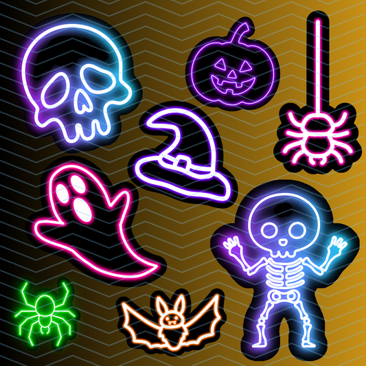 Spooky Neon Sticker Pack (Digital Download)