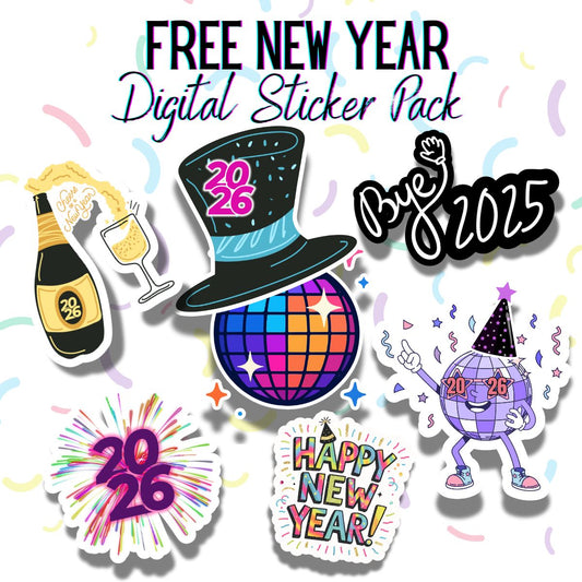FREE New Year 2026 (Digital Sticker Pack)