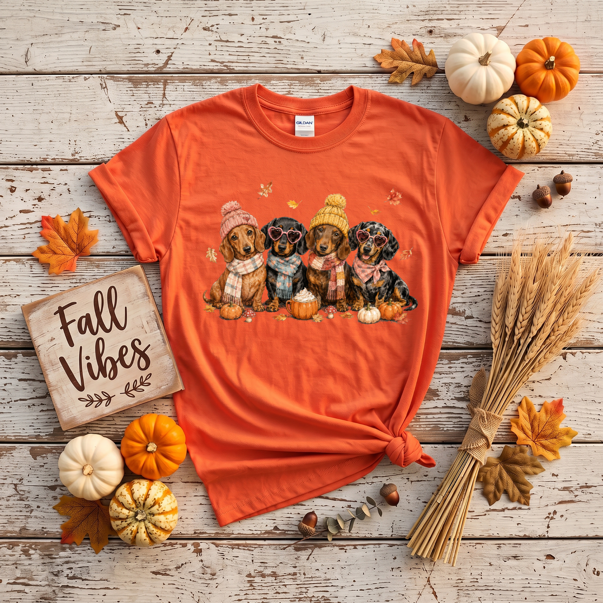 Fall Dachshund Crewneck Sweatshirt | Cute Weenie Dog Autumn Sweatshirt | Dog Lover Fall Shirt