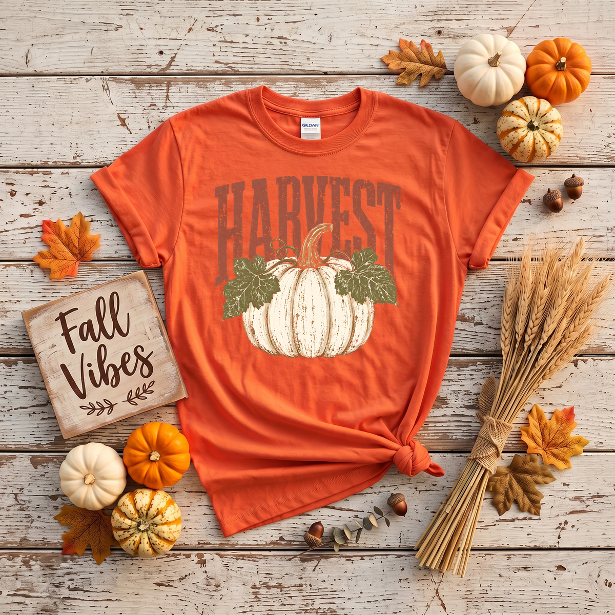 Harvest Pumpkin Crewneck Sweatshirt | Vintage Fall Pumpkin Sweatshirt