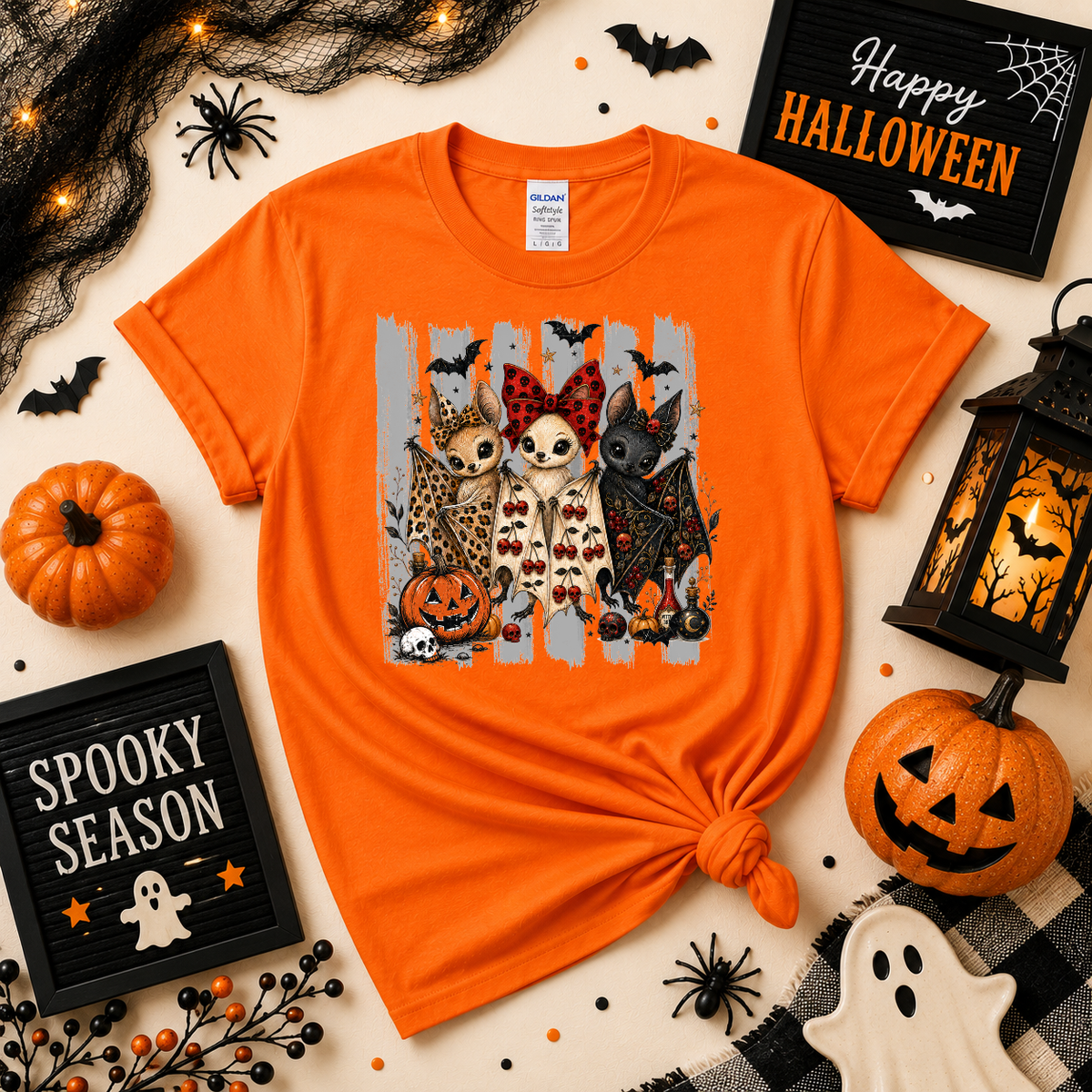 Cute Halloween Bat Trio Shirt | Spooky Bat T-Shirt or Sweatshirt
