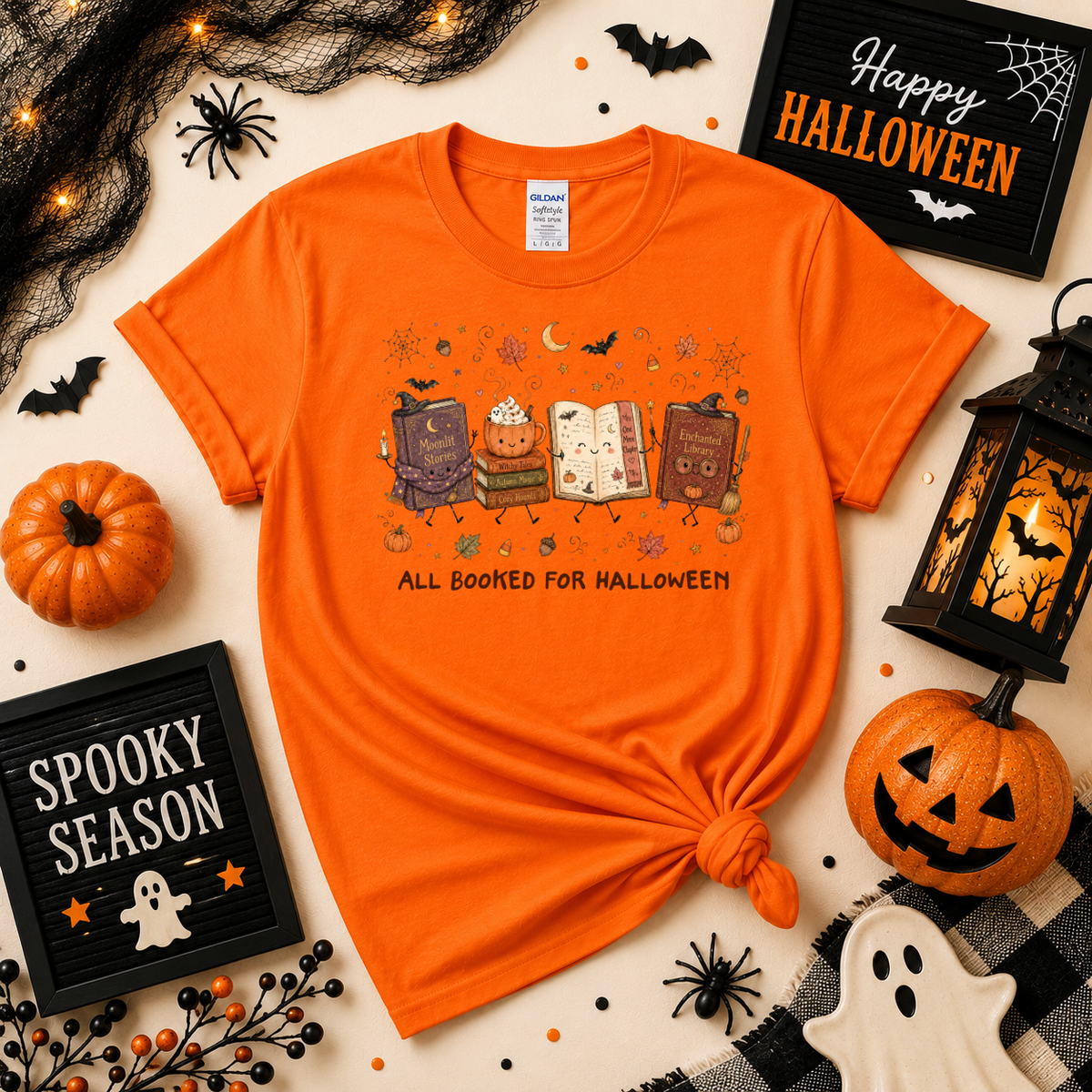 All Booked for Halloween Sweatshirt | Book Lover T-shirt