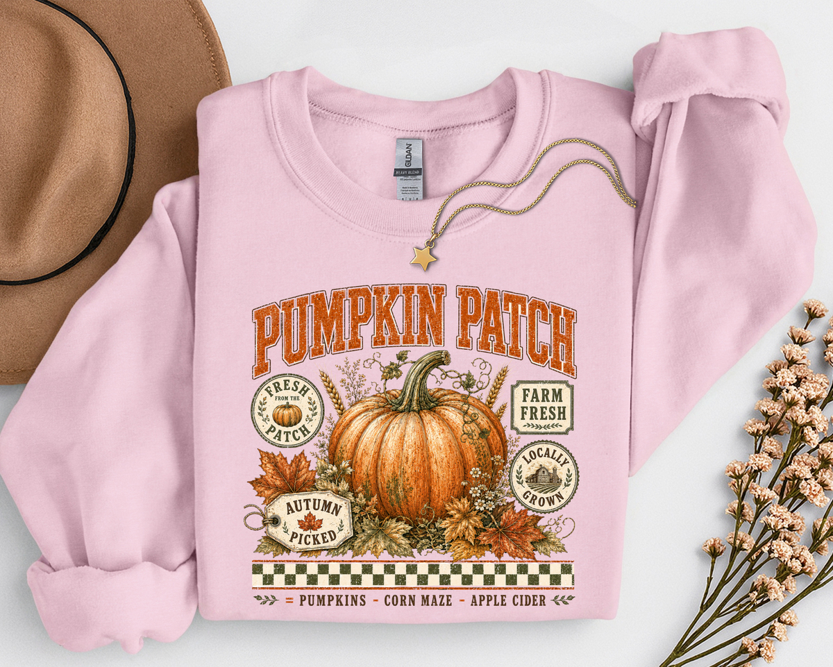Pumpkin Patch Crewneck Sweatshirt | Vintage Fall Pumpkin Sweatshirt | Cozy Autumn Shirt