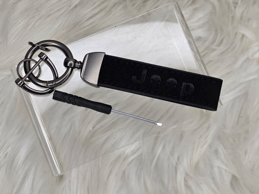 Jeep keychain, Jeep leather keychain, Jeep skull keychain, Jeep key fob, Jeep accessory, Jeep owner gift, off road keychain, overland accessory, Jeep enthusiast gift, black leather keychain, rugged keychain, truck keychain, adventure accessory, Jeep lifestyle gear, everyday carry keychain, Jeep club gift, off road gift, premium keychain, engraved Jeep keychain, Jeep merchandise.