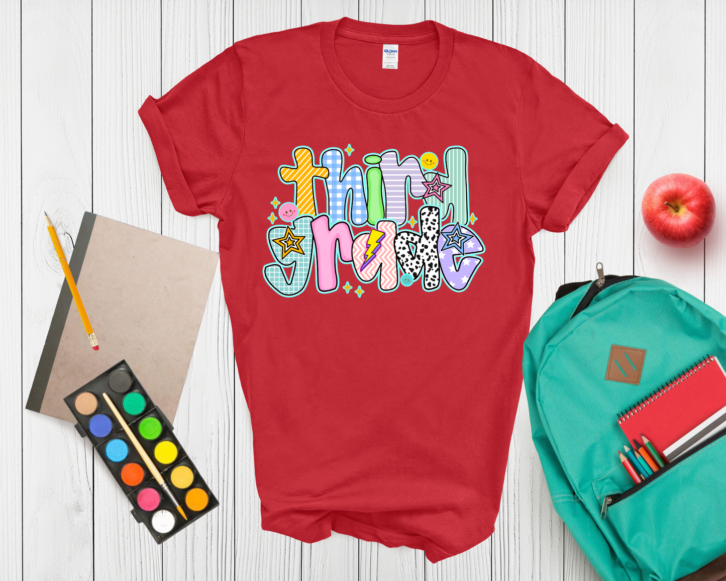 Pre K - Fifth Grade Back to School Shirt | Colorful Grade Level Teacher & Student T Shirt