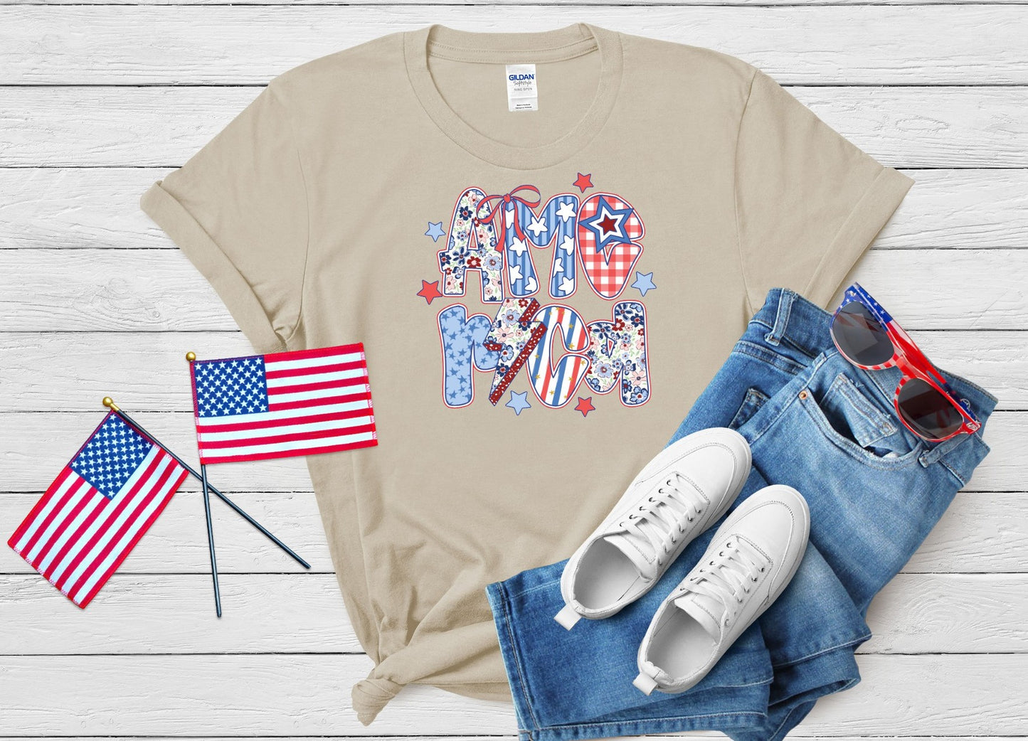 America Patriotic Graphic Tee | Cute Fourth of July Shirt