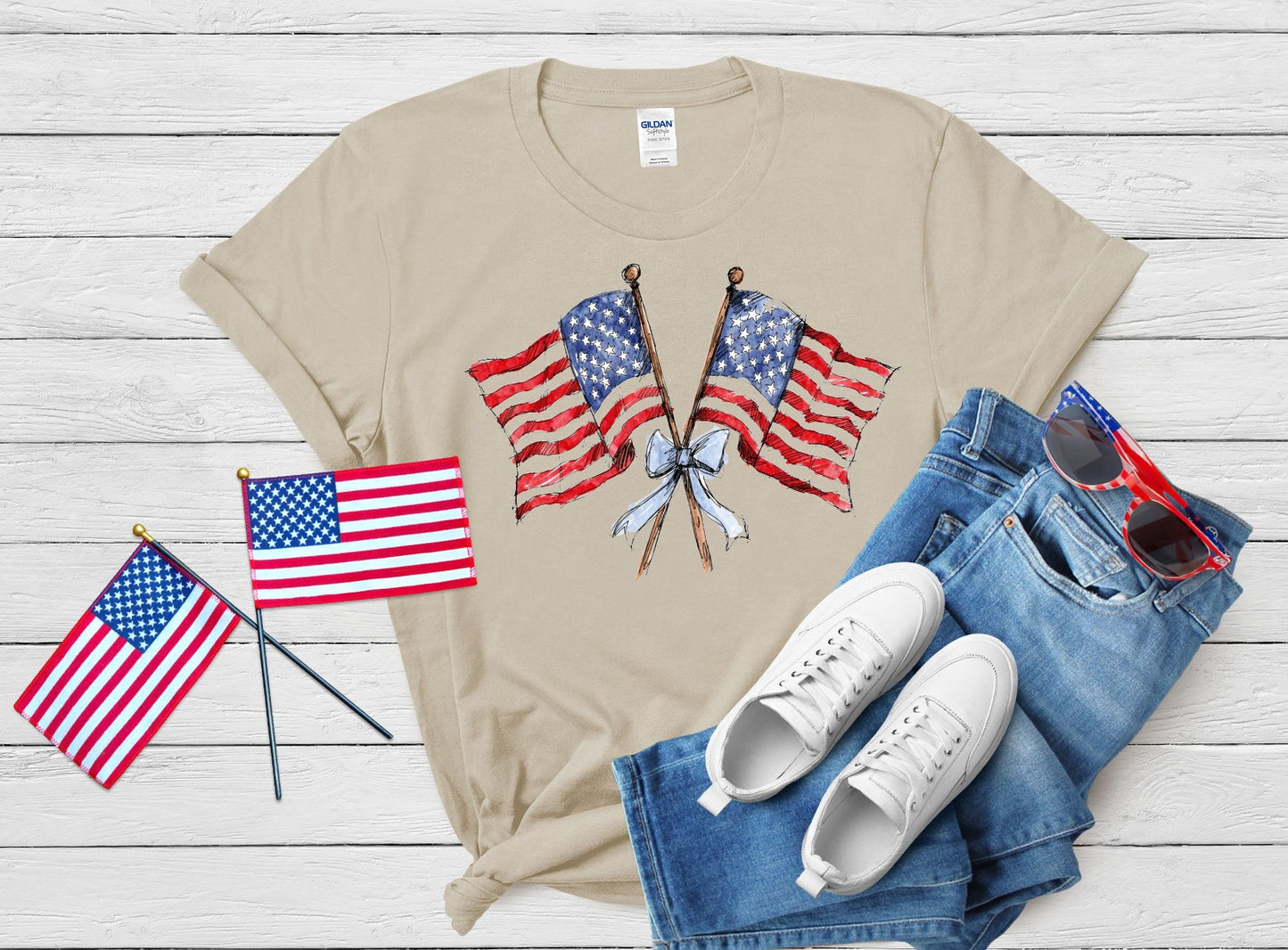 Patriotic American Flag Graphic Tee | Vintage USA Shirt