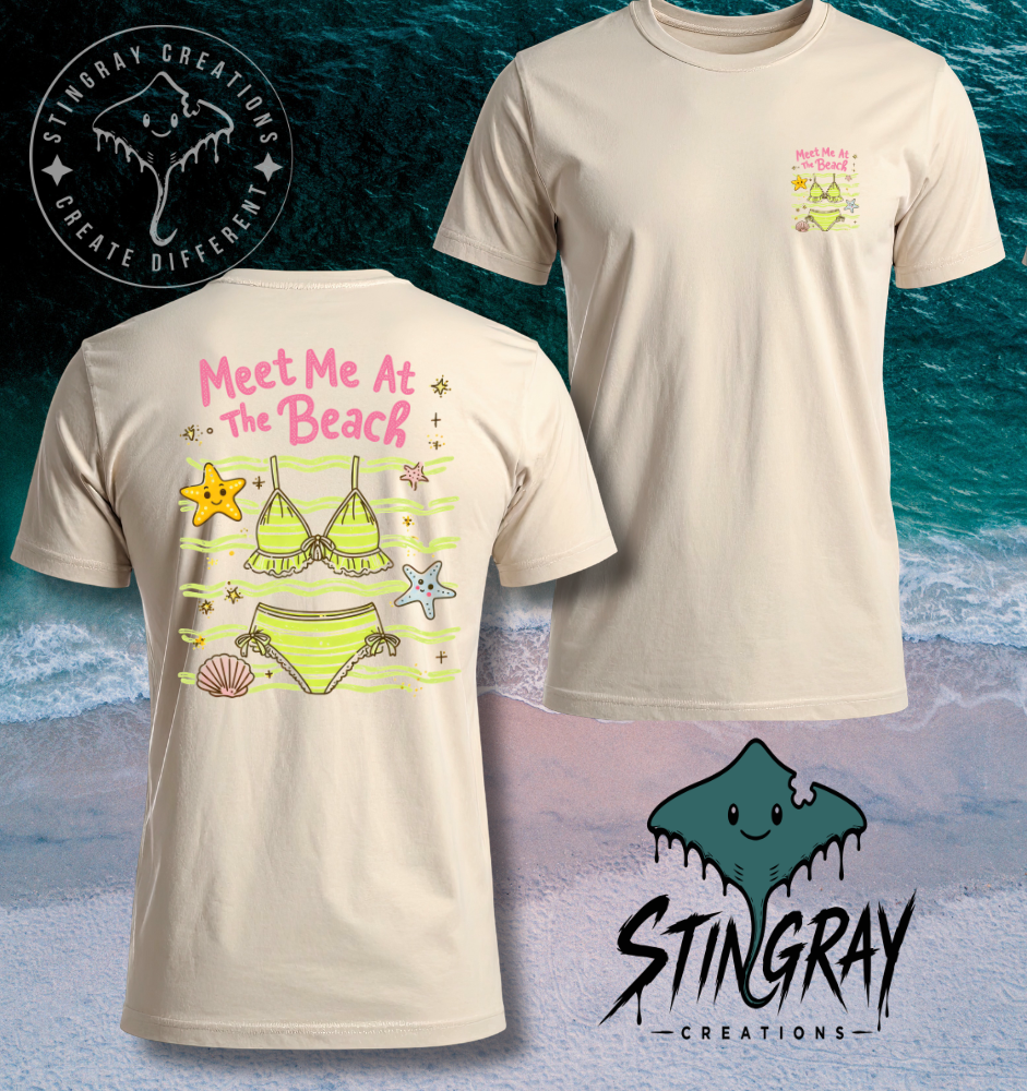 Beach Graphic Tee | Cute Summer Bikini Shirt | Coastal Vacation Beach Lover T Shirt