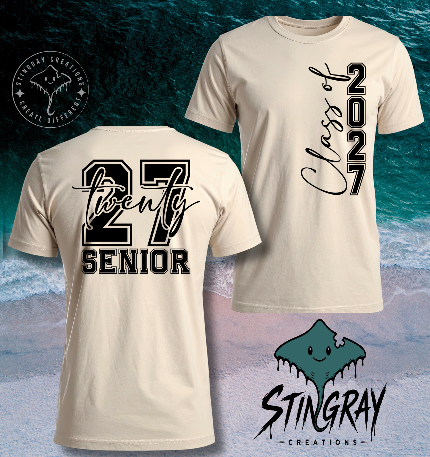 Twenty Seven Senior 2027 T Shirt & Crewneck Sweatshirt | Class of 2027 Apparel