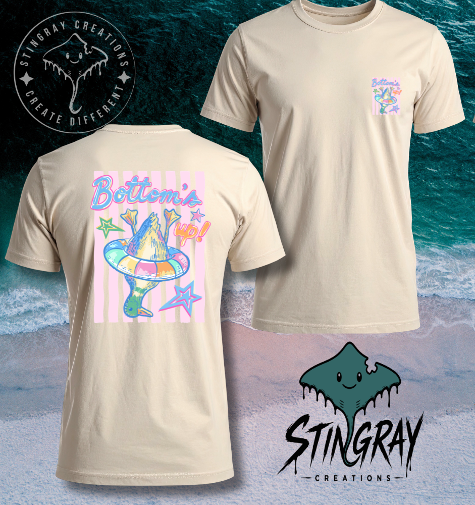 Bottom’s Up duck Shirt | Funny Beach Graphic Tee | Cute Summer Vacation Shirt