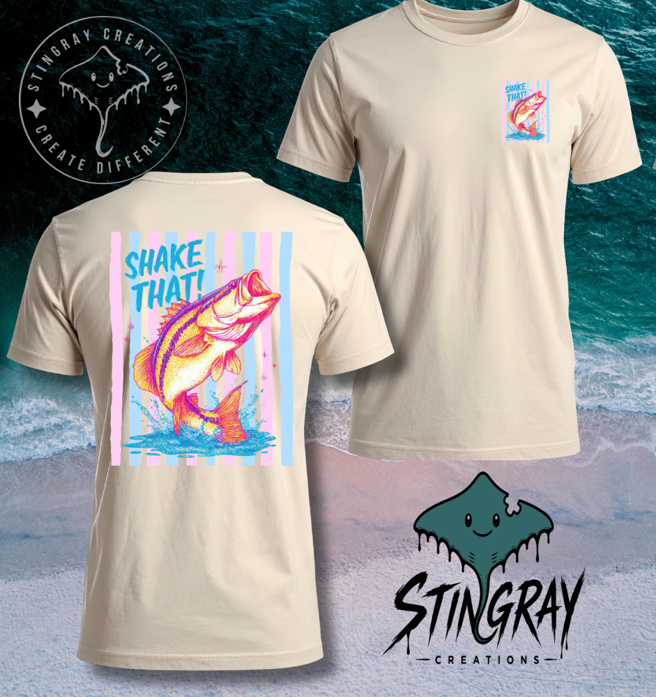 Funny Bass Fishing Shirt | Retro Fish Graphic Tee | Cute Fishing Shirt
