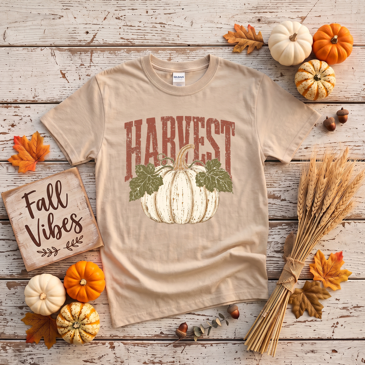 Harvest Pumpkin Crewneck Sweatshirt | Vintage Fall Pumpkin Sweatshirt