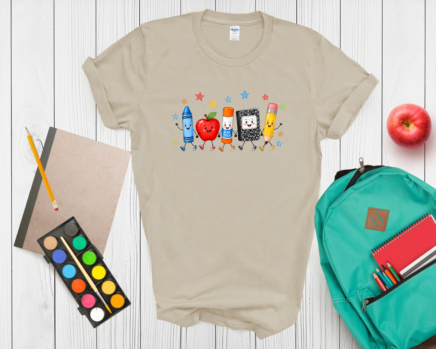 Back to School Teacher or student Shirt | Cute School Supplies Graphic Tee