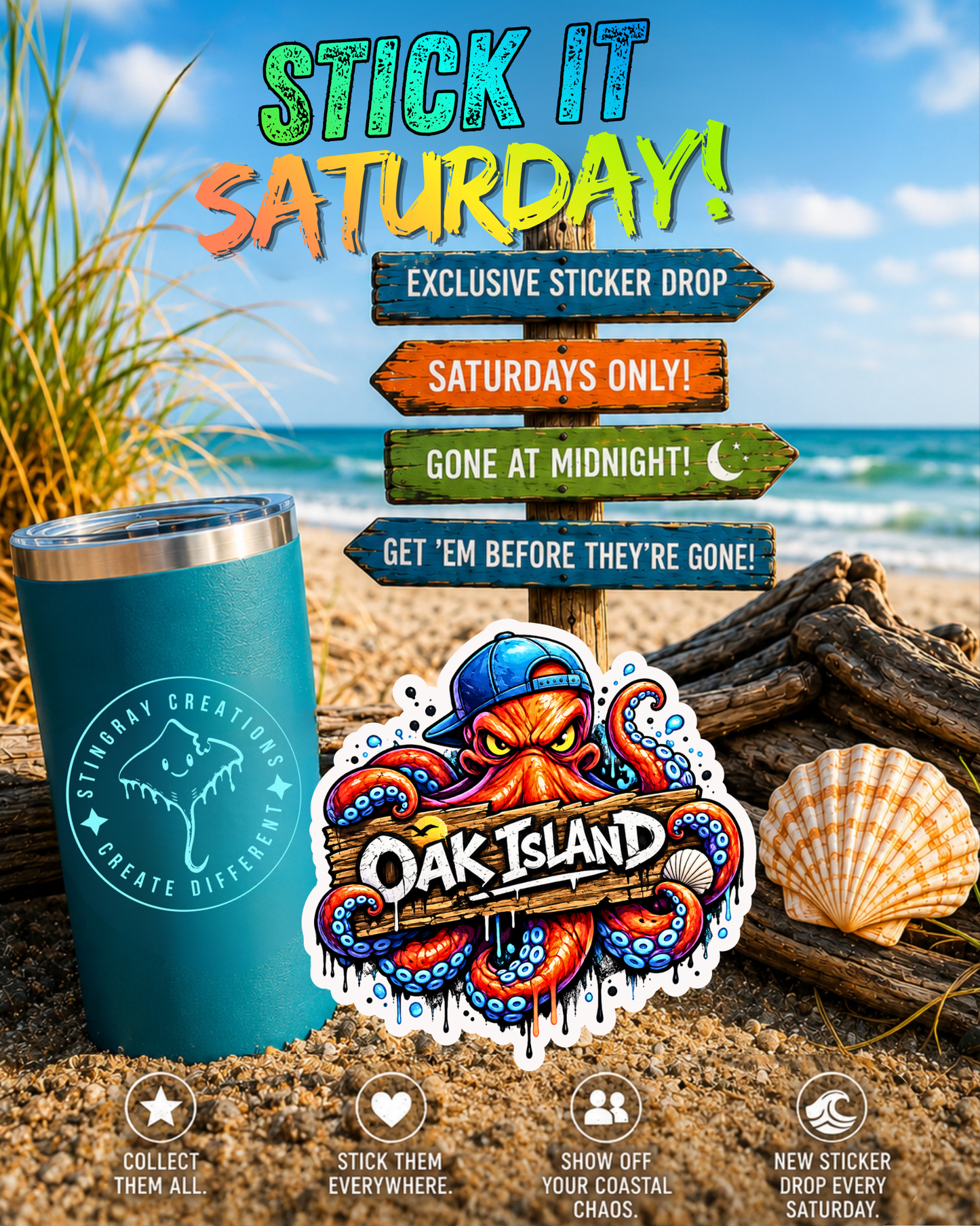 Stick it Saturday! Exclusive Saturday Sticker Drop!