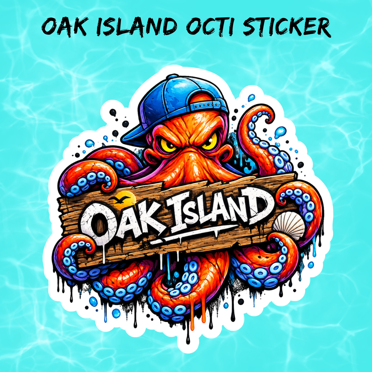 Oak Island Octopus Sticker | OKI Coastal Sticker