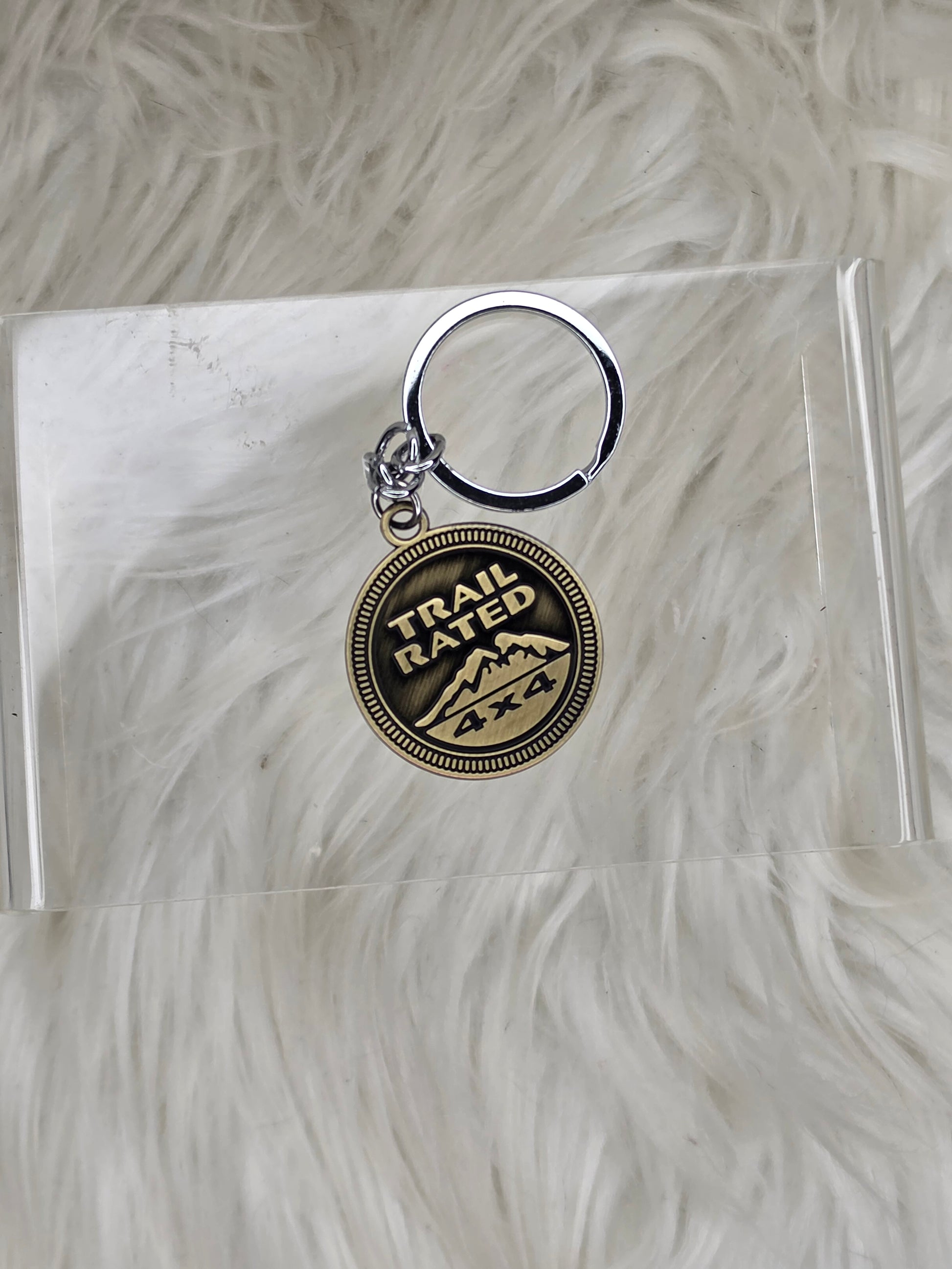 trail rated keychain, 4x4 keychain, Jeep keychain, off road keychain, mountain keychain, overland accessory, adventure keychain, Jeep gift, off road gift, hiking accessory, camping keychain, outdoor enthusiast gift, trail lover gift, road trip accessory, overlanding gear, rugged keychain, Jeep owner gift, explorer keychain, metal keychain, adventure souvenir.