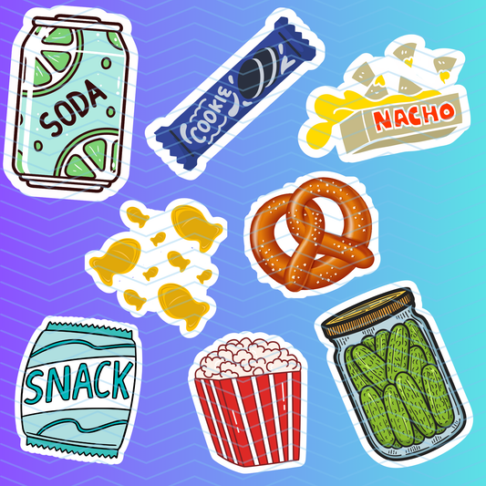 Savory Snacks Sticker Pack (Digital Download)