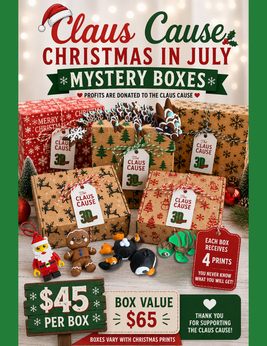Claus Cause Christmas in July Mystery Box | 4 Surprise 3D Prints