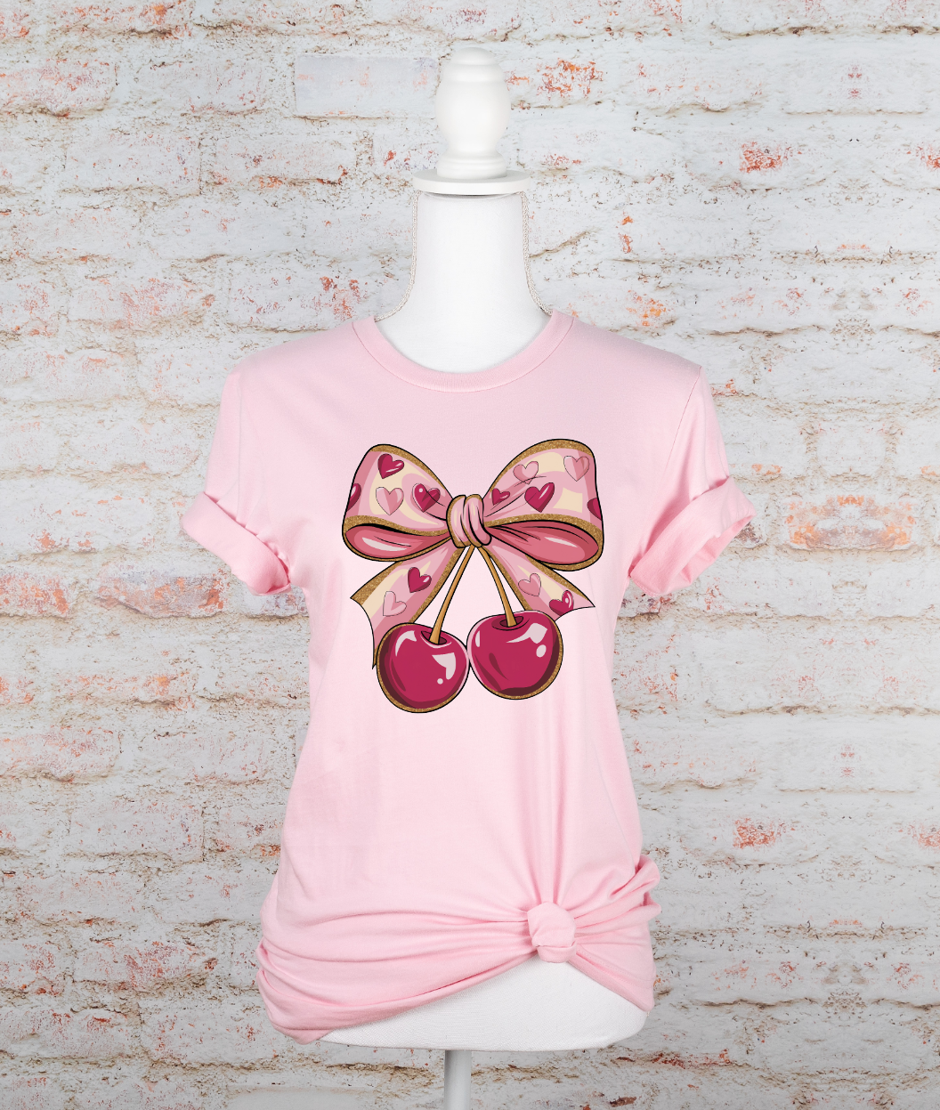 Cherry Bow Valentine Tee 🍒💝