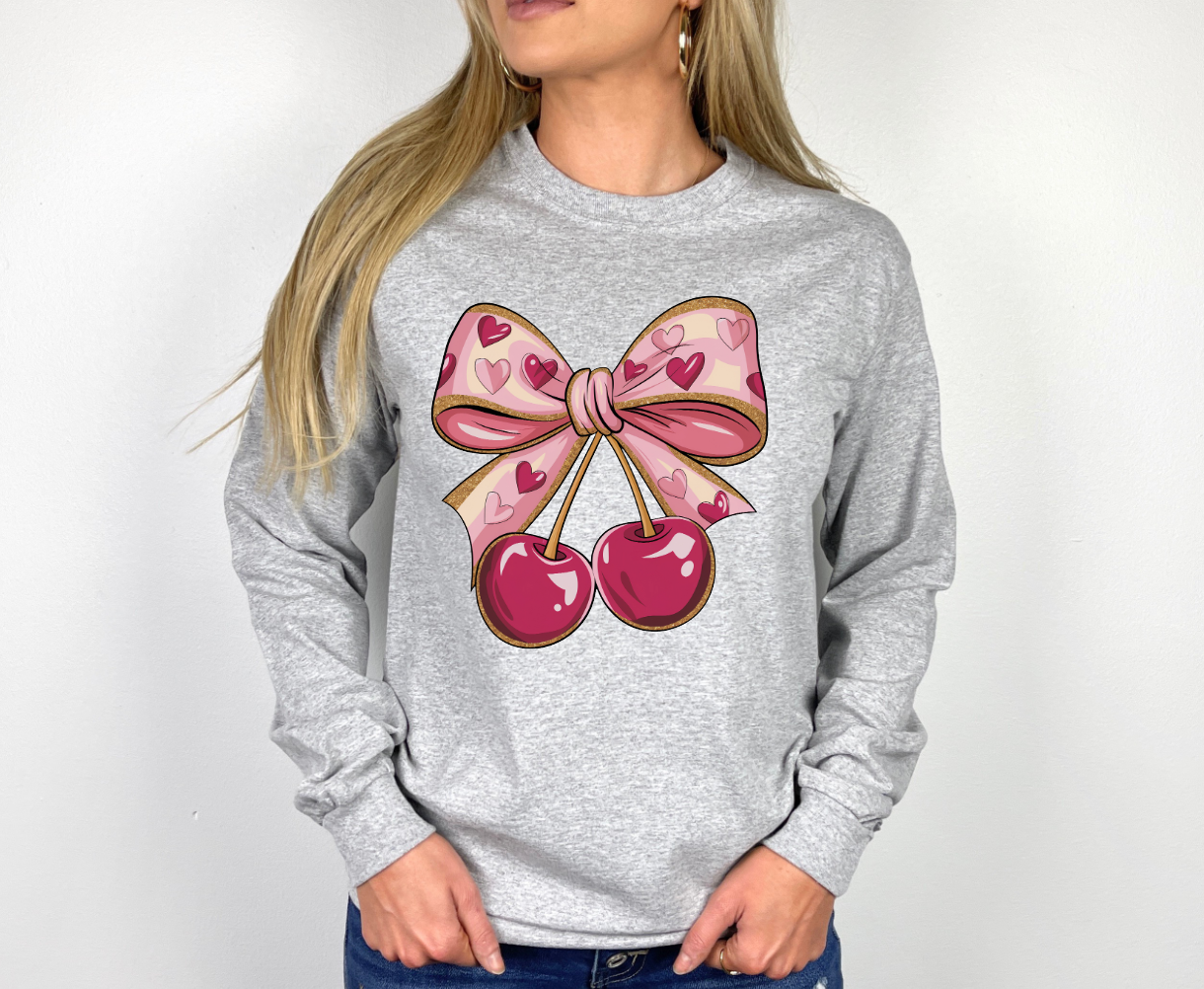 Cherry Bow Valentine Tee 🍒💝