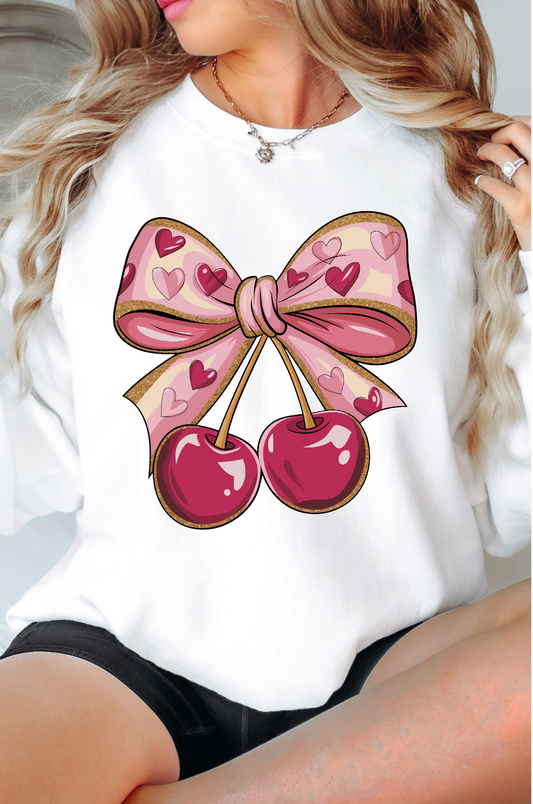 Cherry Bow Valentine Tee 🍒💝