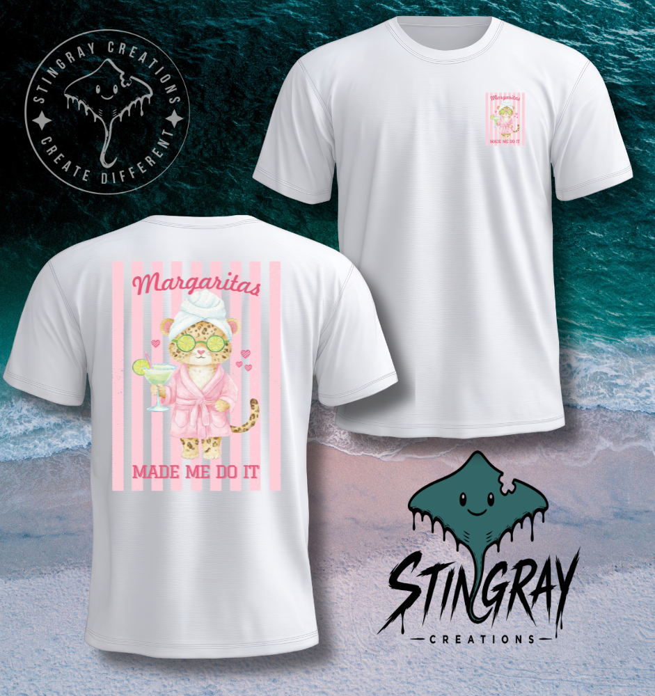 Funny Margarita Shirt | Cute Leopard Graphic Tee | Summer Vacation Beach Boutique Shirt